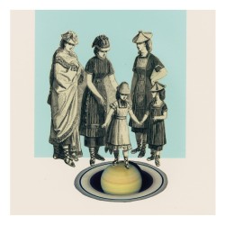 Postal Collage Saturno