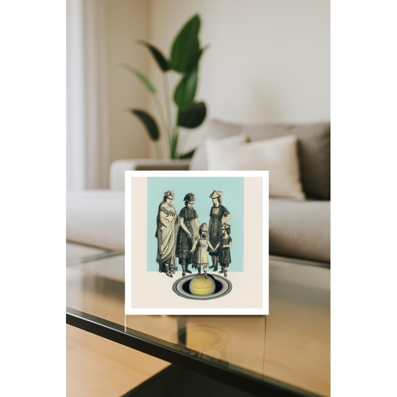 Postal Collage Saturno