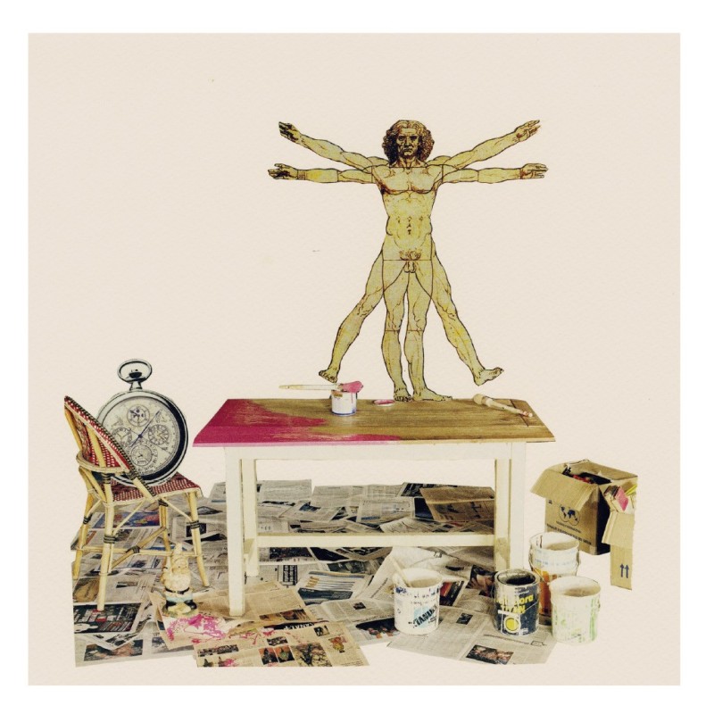 Postal Collage Vitruvio