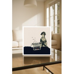 Postal Collage Escritora